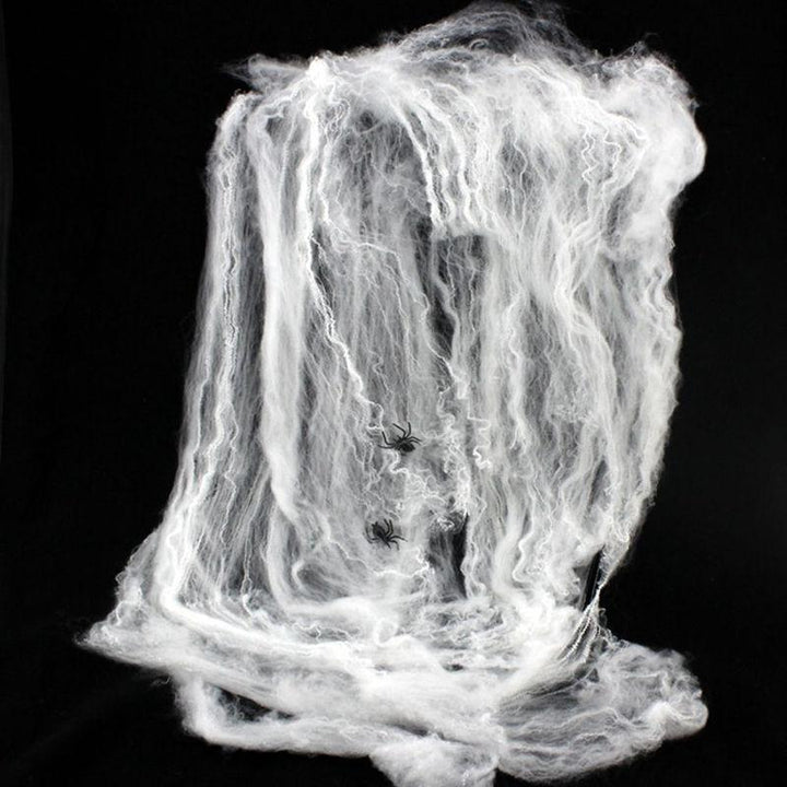 Stretchable Spider Web Decoration for Halloween Scenes