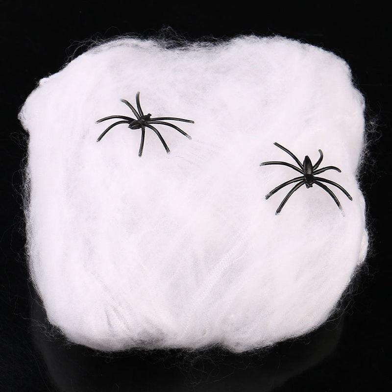 Stretchable Spider Web Decoration for Halloween Scenes