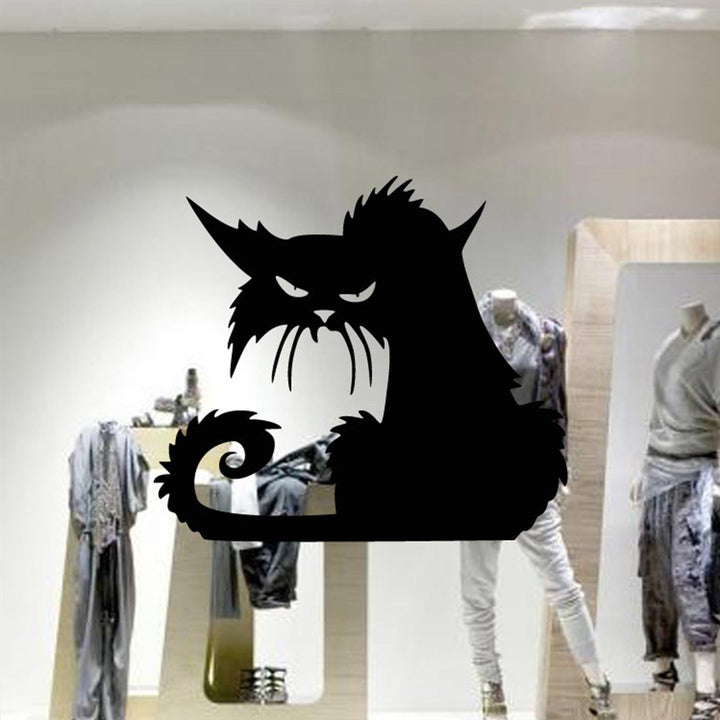 Black Cat Wall Decal Halloween Window Decor Sticker