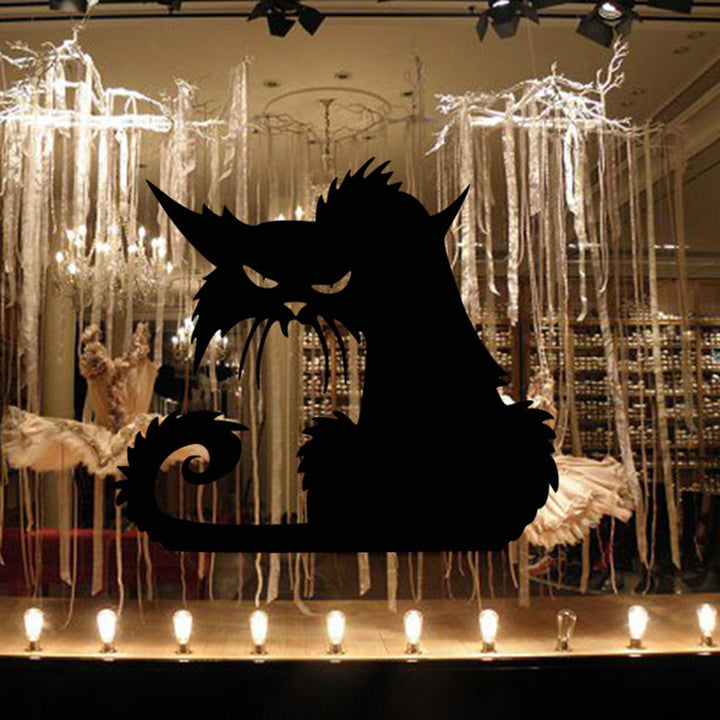 Black Cat Wall Decal Halloween Window Decor Sticker
