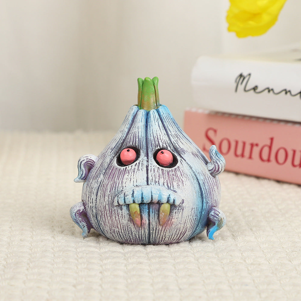 Vampire Garlic Halloween Ornament for Playful Displays