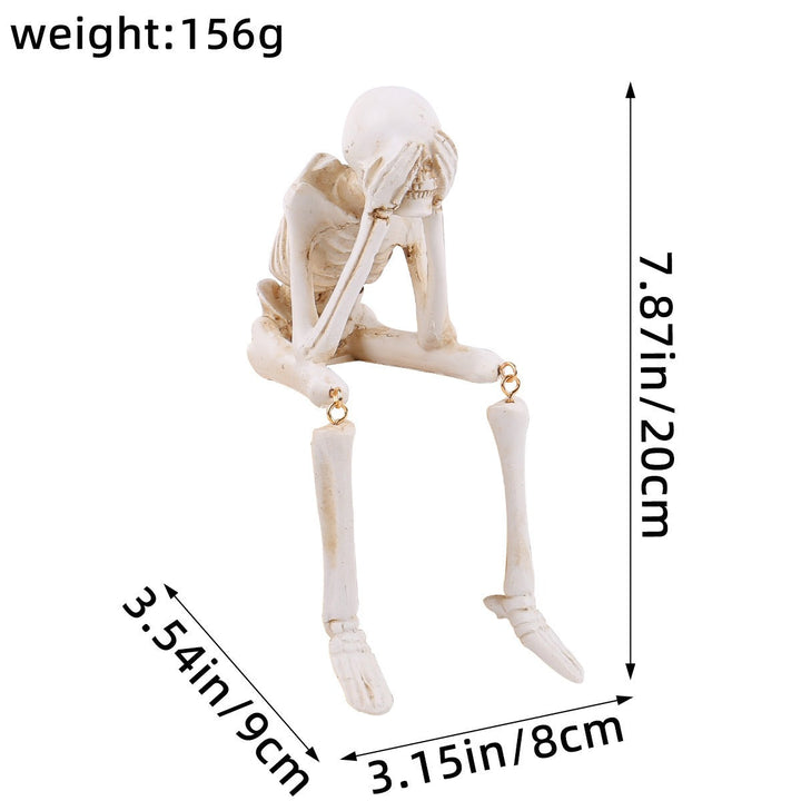 Halloween Skeleton Ornament for Spooky Tabletop Charm