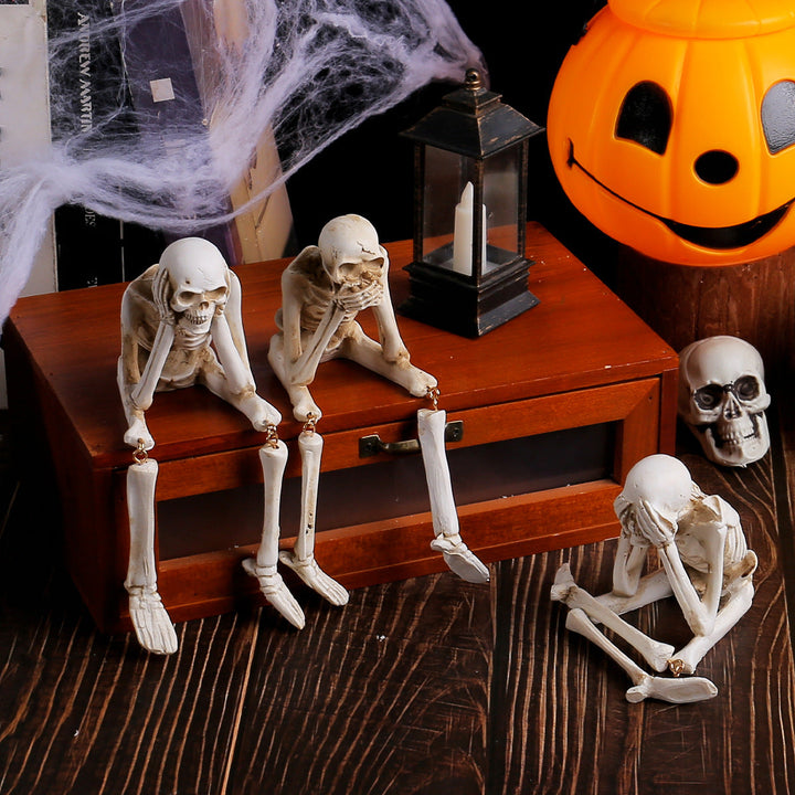Halloween Skeleton Ornaments for Playful Gothic Decor