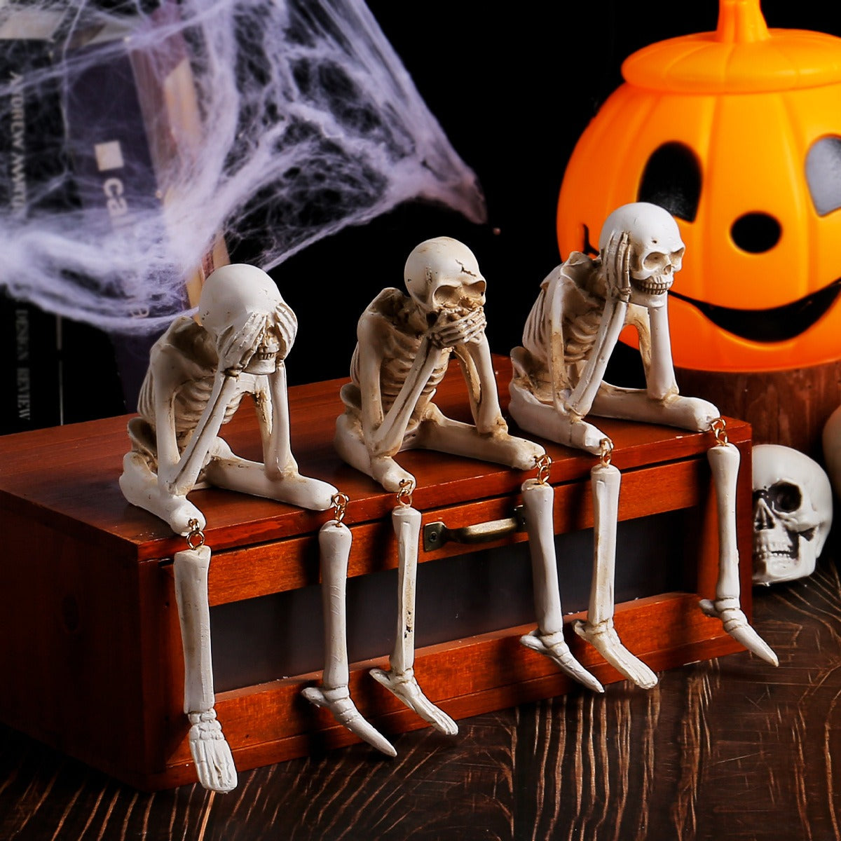Halloween Skeleton Ornament for Spooky Tabletop Charm