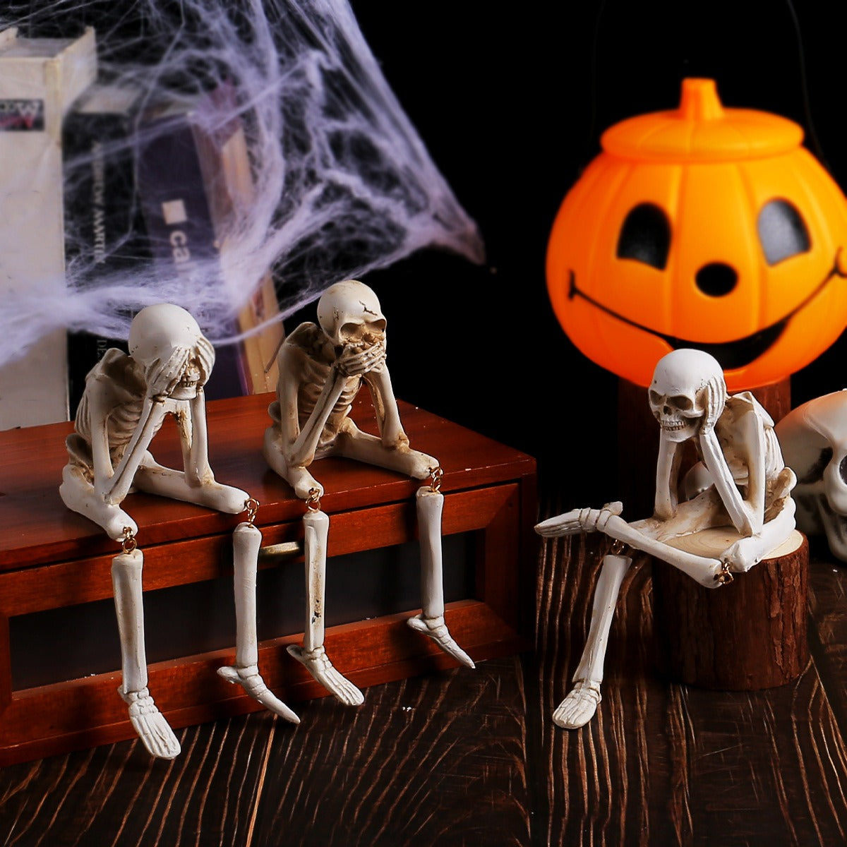 Halloween Skeleton Ornament for Spooky Tabletop Charm
