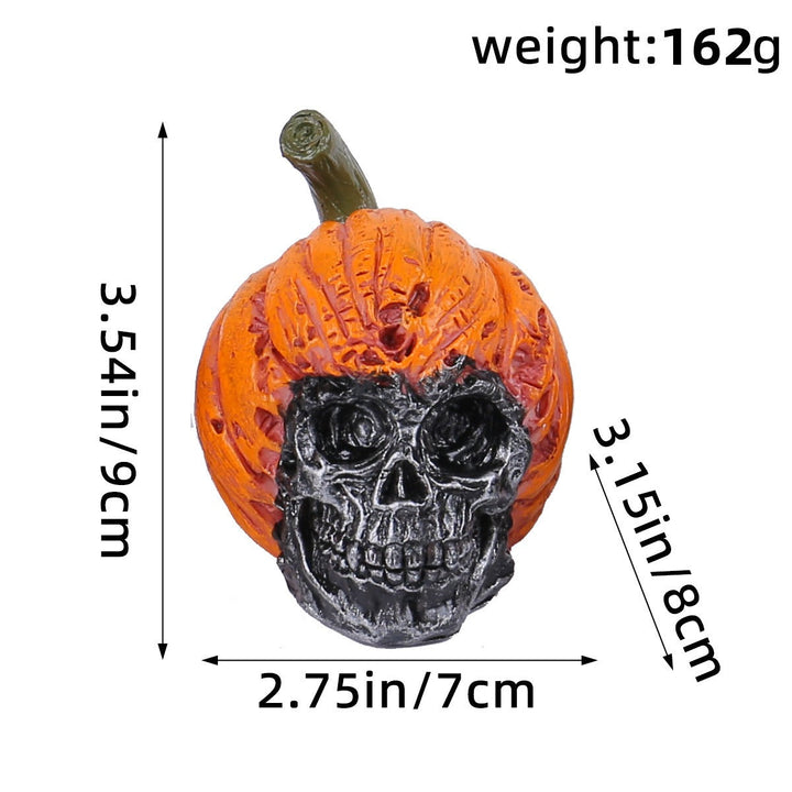 Halloween Skull Pumpkin Resin Decor for Spooky Displays