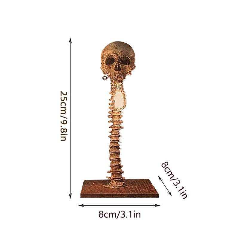 Skull Skeleton Lamp — Gothic Ambient Halloween Decor
