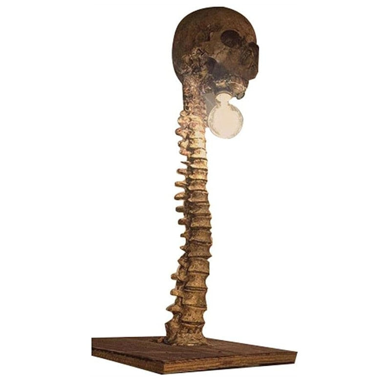 Skull Skeleton Lamp — Gothic Ambient Halloween Decor