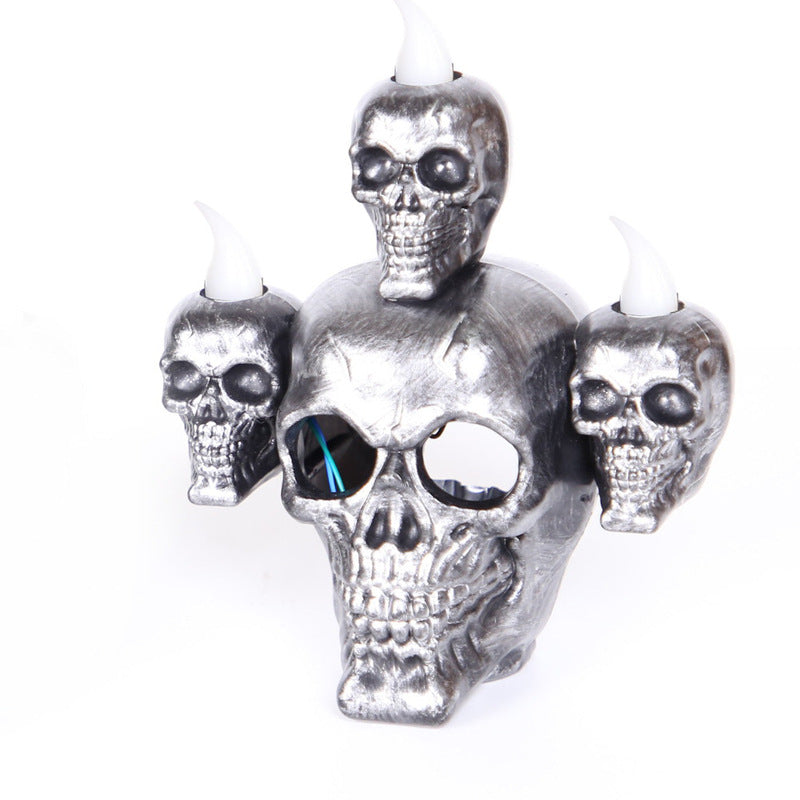 Halloween Skull Lamp with Eerie Green Smoke Effect