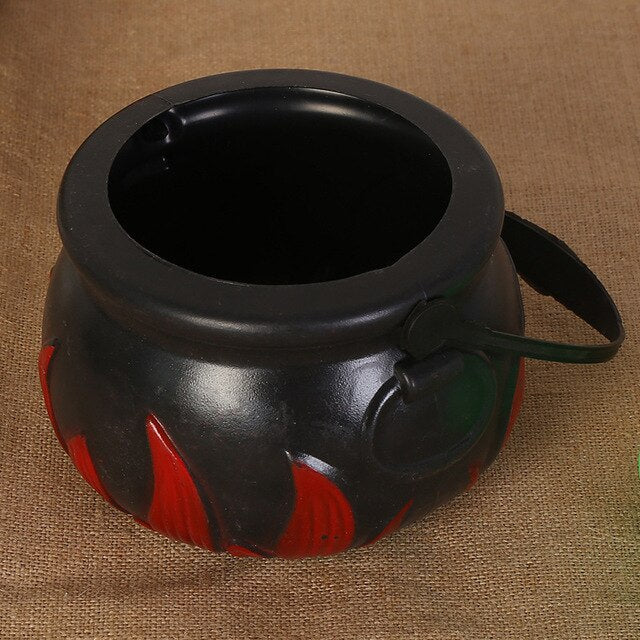 Halloween Cauldron Candy Bucket for Spooky Party Décor