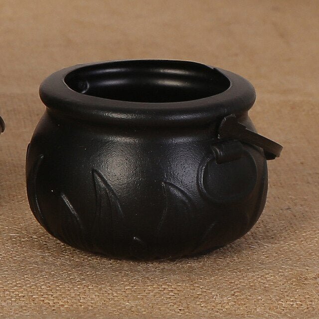 Halloween Cauldron Candy Bucket for Spooky Party Décor