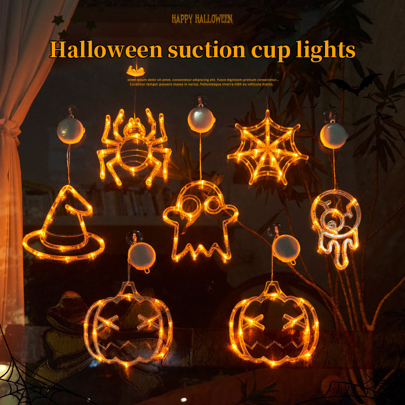 Halloween Suction Cup Lights for Glowing Window Décor