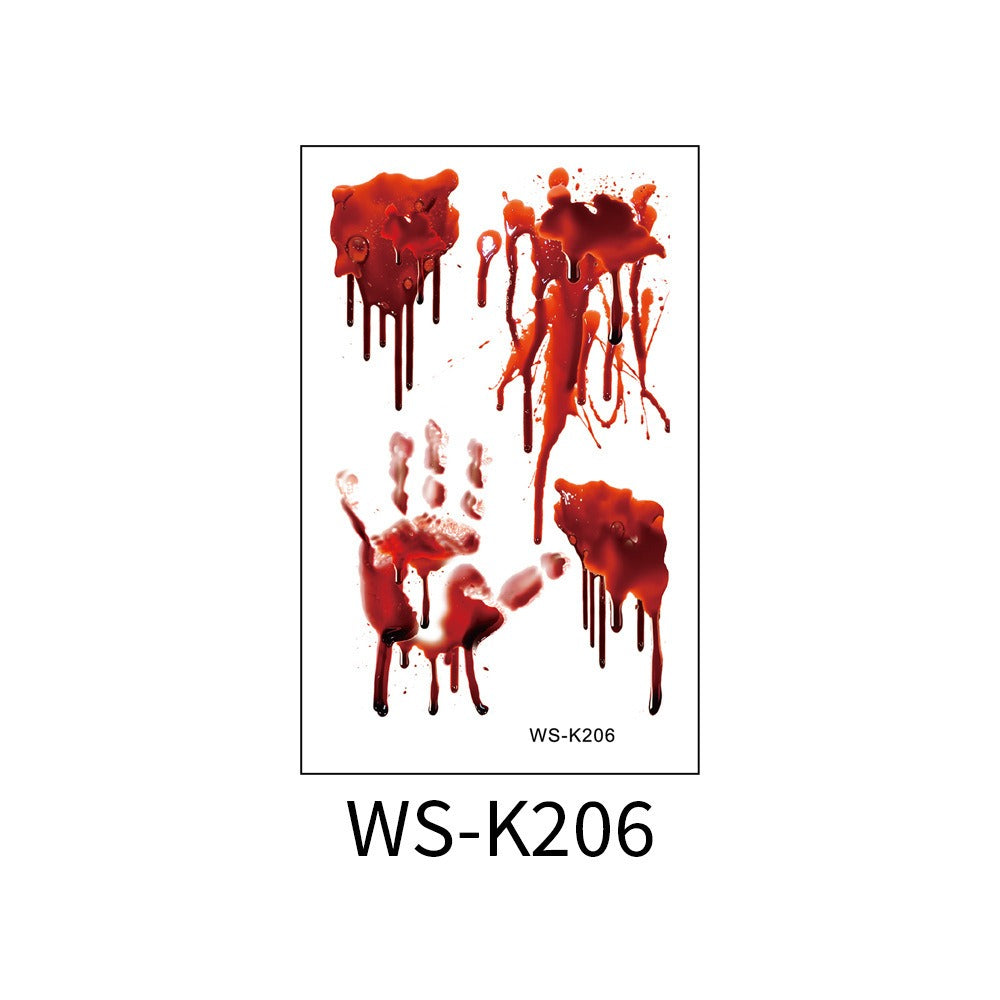 Temporary Horror Tattoo Stickers for Realistic Wounds