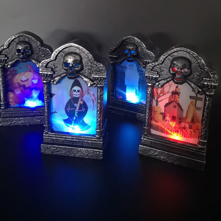 Halloween Tombstone Light for Multicolor Spooky Glow