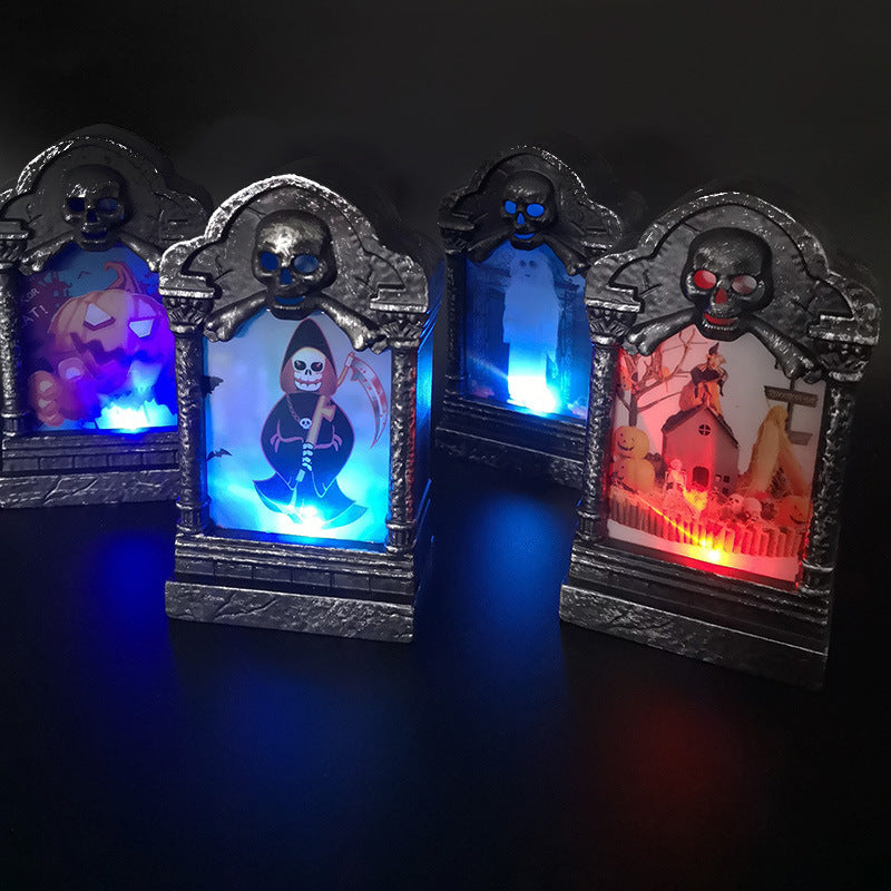 Halloween Tombstone Light for Multicolor Spooky Glow