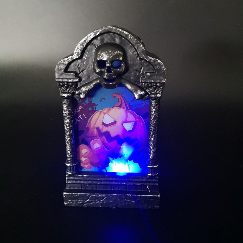 Halloween Tombstone Light for Multicolor Spooky Glow