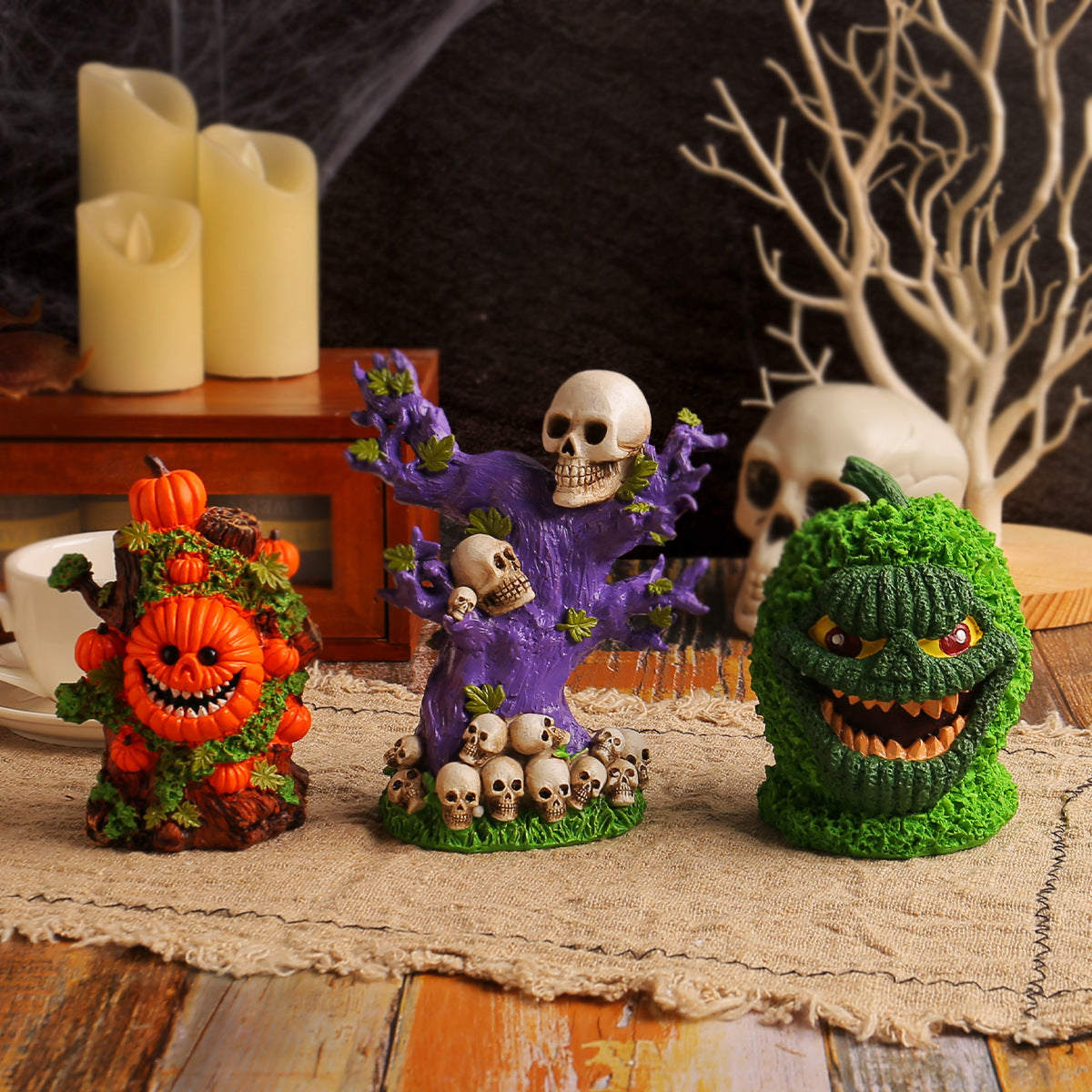 Halloween Tree Spirit Ornaments for Spooky Tables