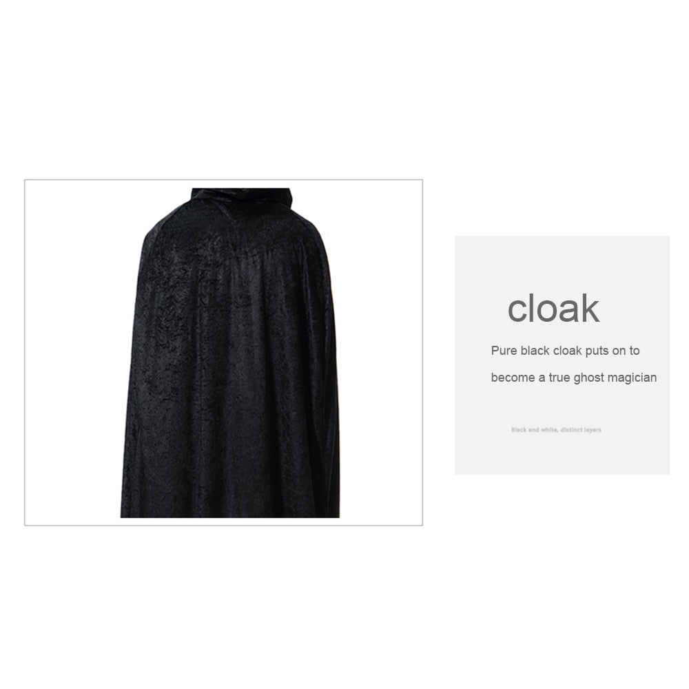 Halloween Hooded Cloak Costume for Vampire Wizard