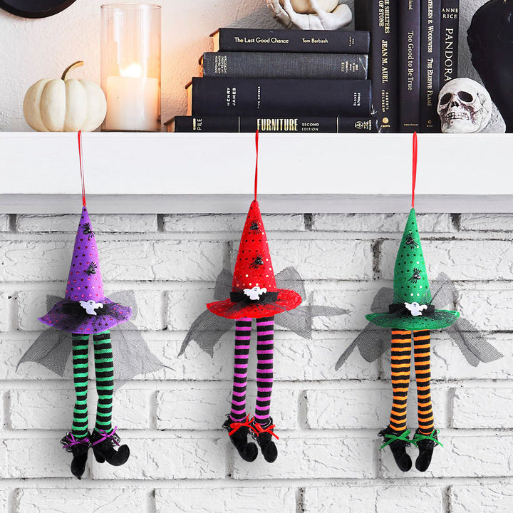 Halloween Witch Hat Decorations – 3-Piece Display