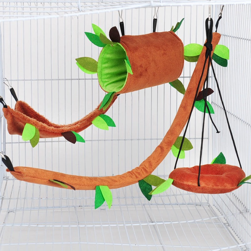 5-Piece Hamster Hammock Set for Cage Enrichment
