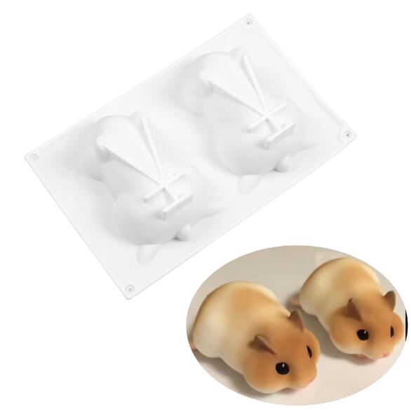 Hamster Silicone Baking Mold for 3D Mousse and Cake