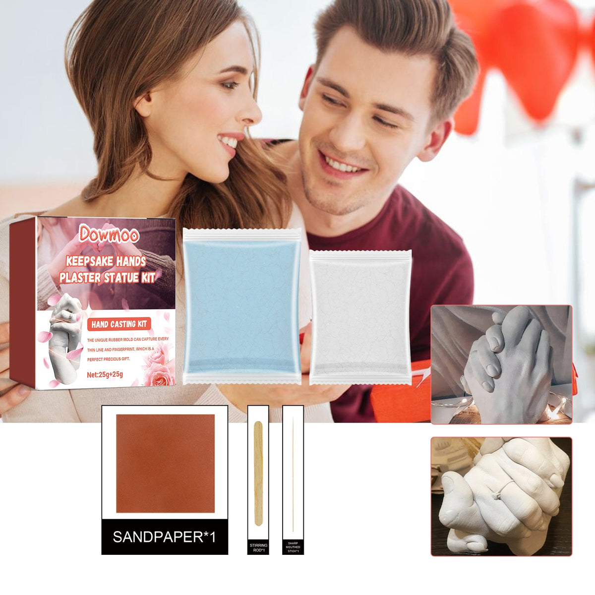 Hand Casting Kit for Personalized Plaster Keepsakes
