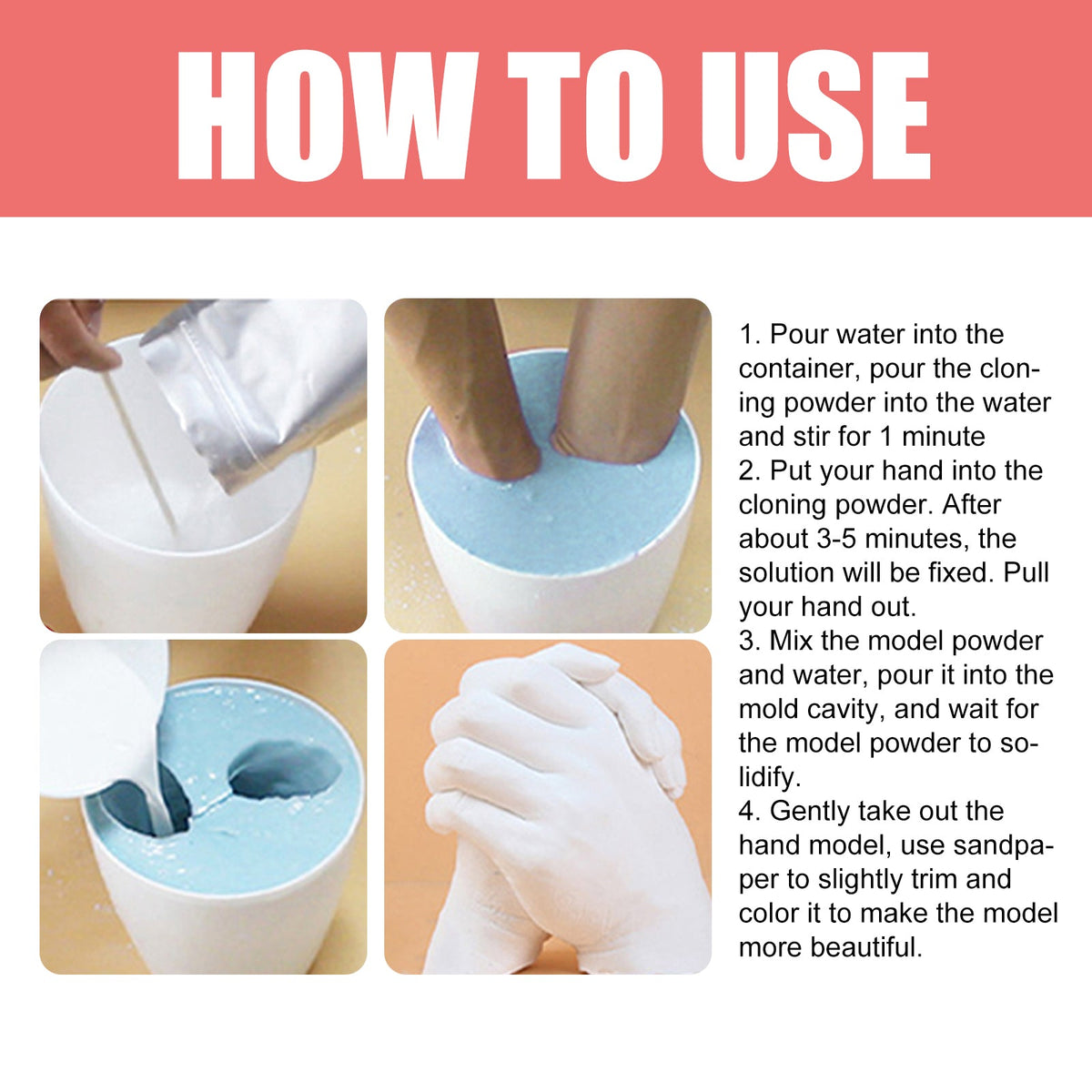 Hand Casting Kit for Personalized Plaster Keepsakes