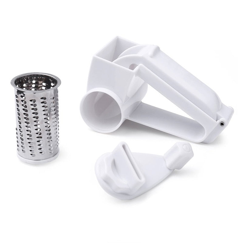 Hand-Crank Rotary Cheese Grater with Stainless Drum