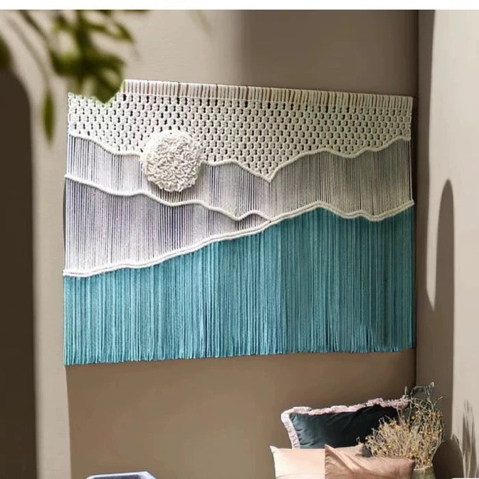 Woven Landscape Tapestry for Warm Textured Wall Decor
