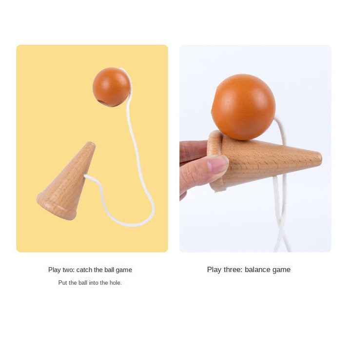 Wooden Skill Cup Toy for Hand-Eye Coordination Practice