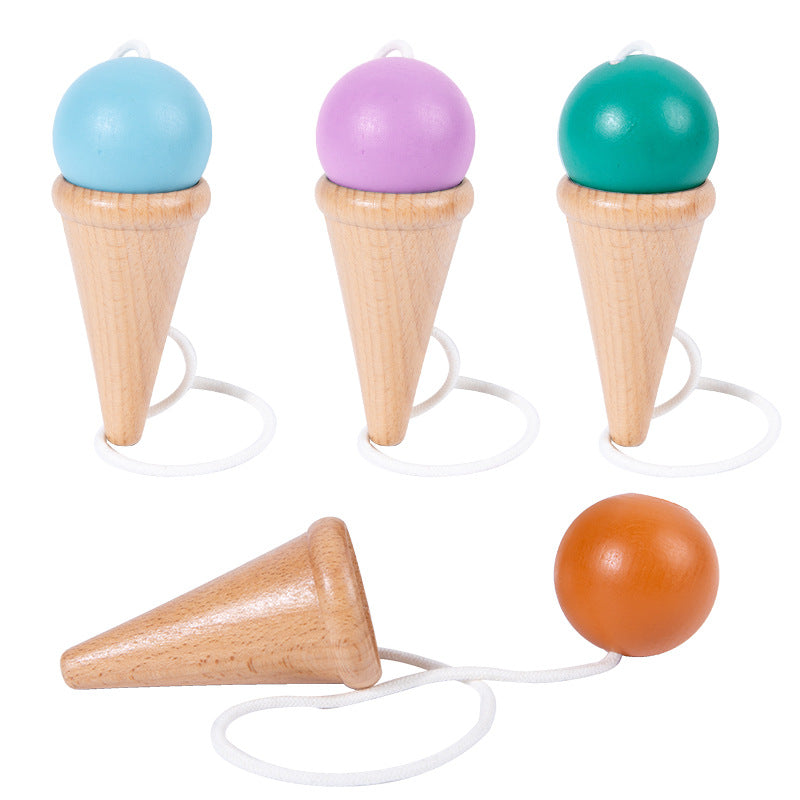 Wooden Skill Cup Toy for Hand-Eye Coordination Practice
