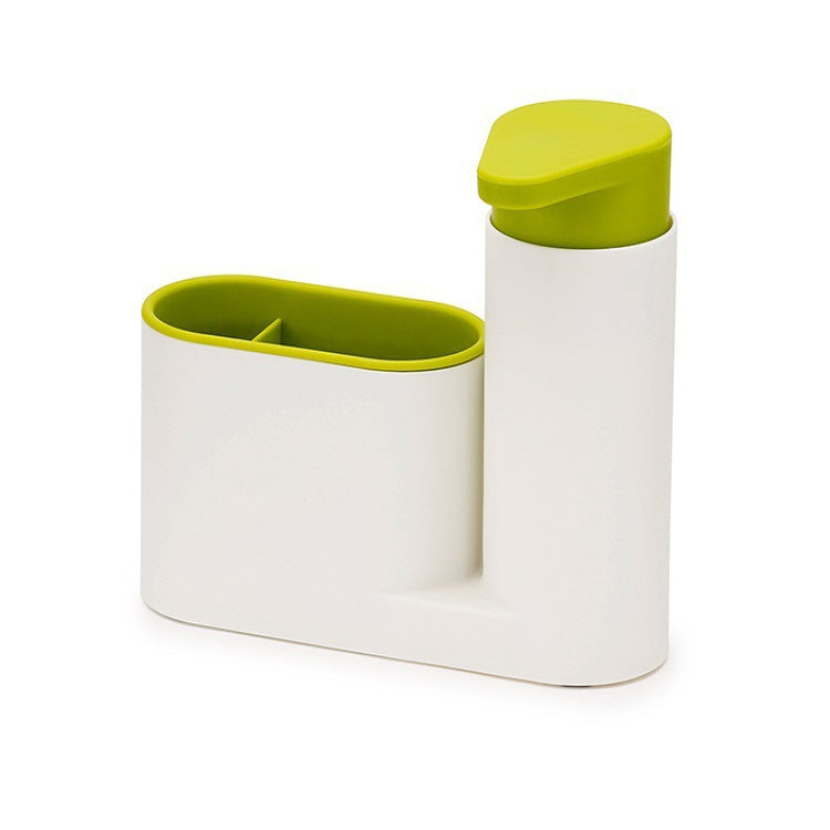Kitchen Sink Soap Dispenser Set with Sponge Caddy & Brush