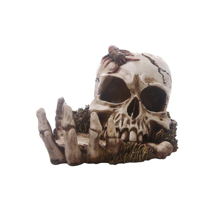 Decorative Skull Ornament With Gothic Hand Details