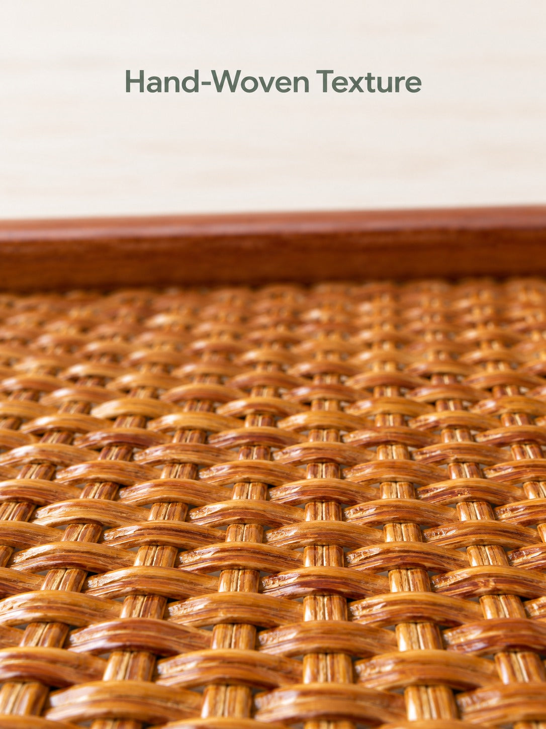 Hand-Woven Ash Rattan Serving Tray for Tea and Snacks