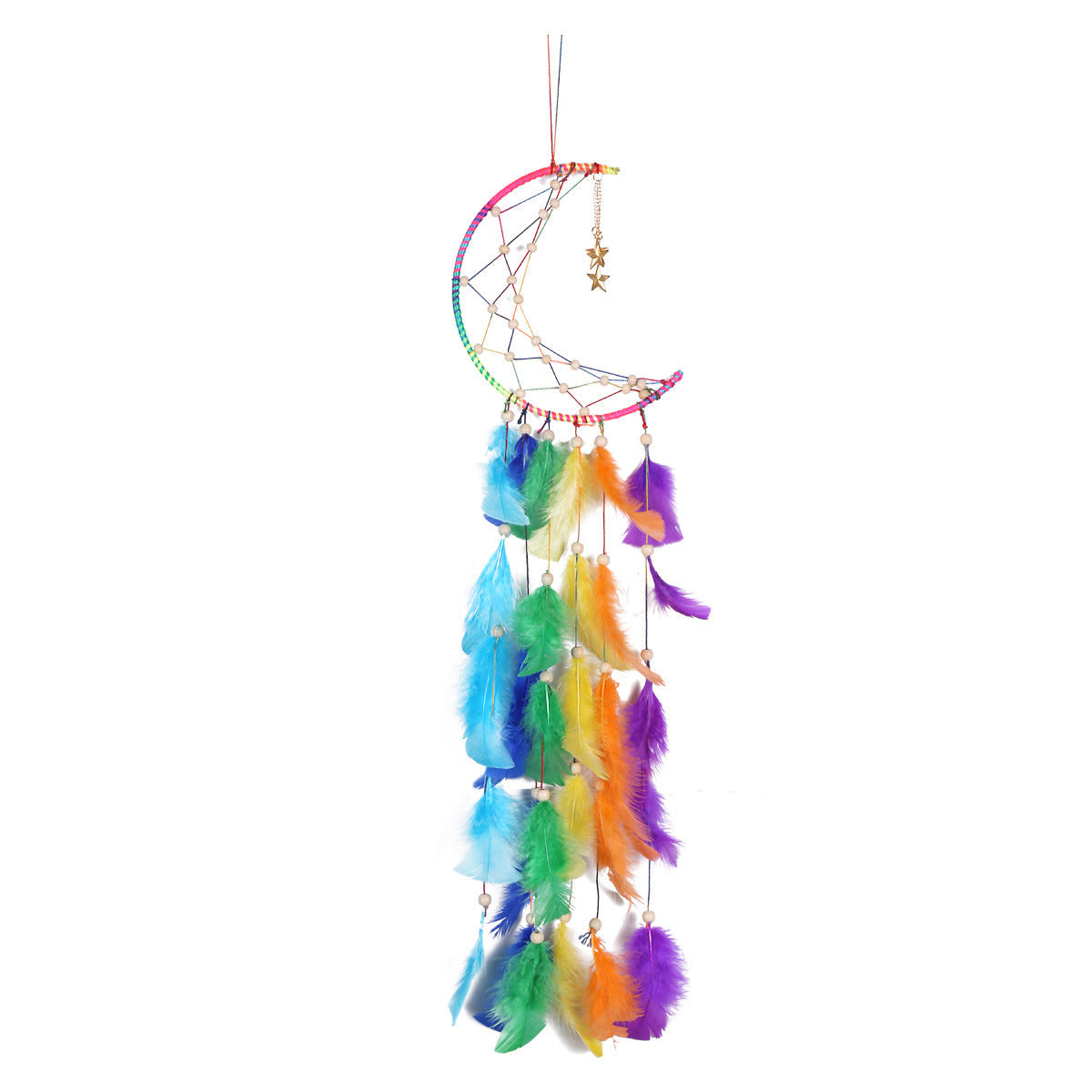 Colorful Crescent Dream Catcher Wall Hanging Decor