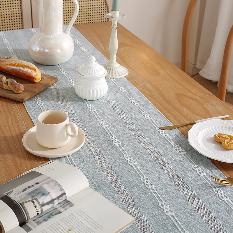 Hand-Woven Table Runner for Rustic Farmhouse Decor