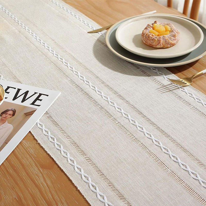 Hand-Woven Table Runner for Rustic Farmhouse Decor