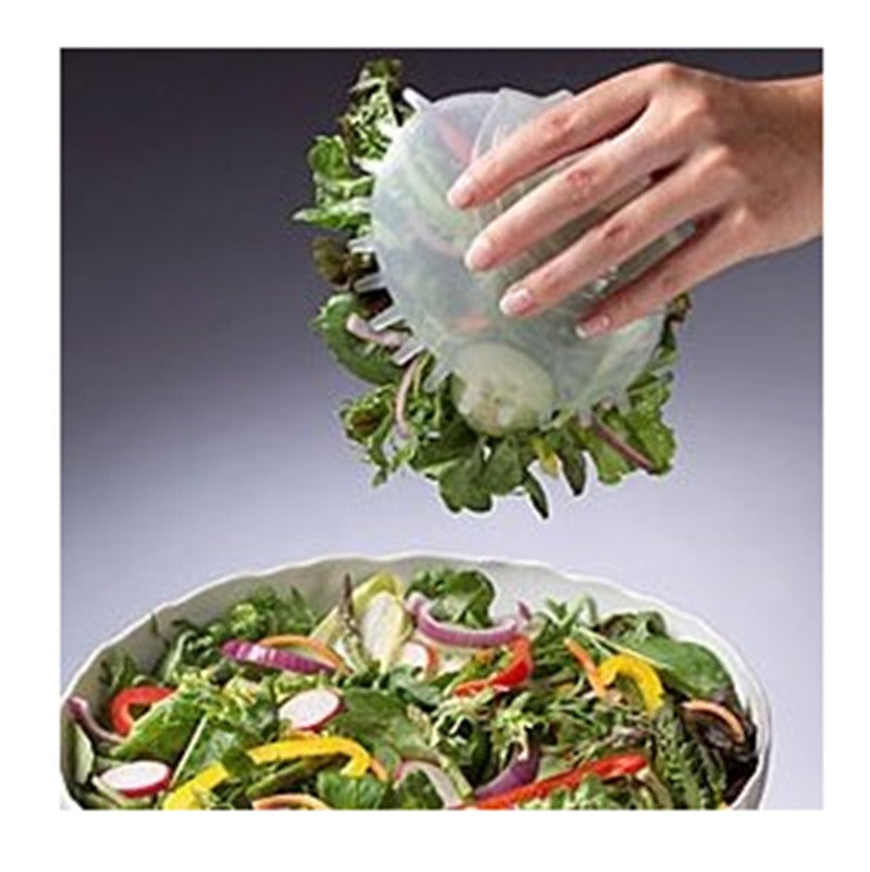 One-Handed Silicone Salad Clip for Bowls and Fruit Serving