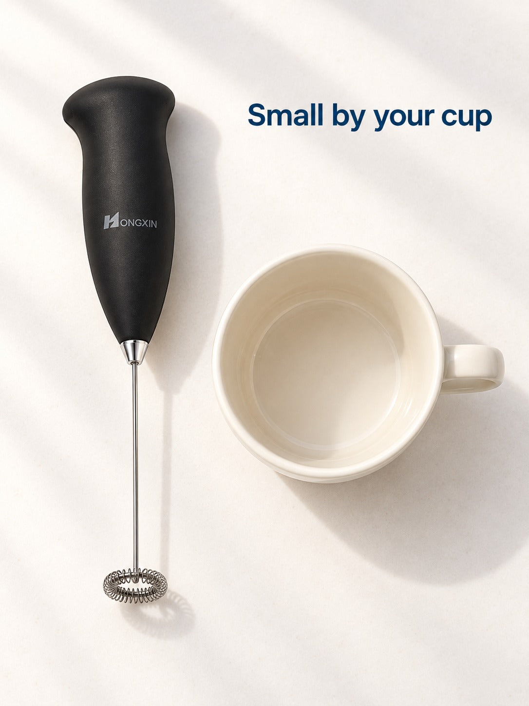 Handheld Milk Frother Whisks Café-Style Foam at Home