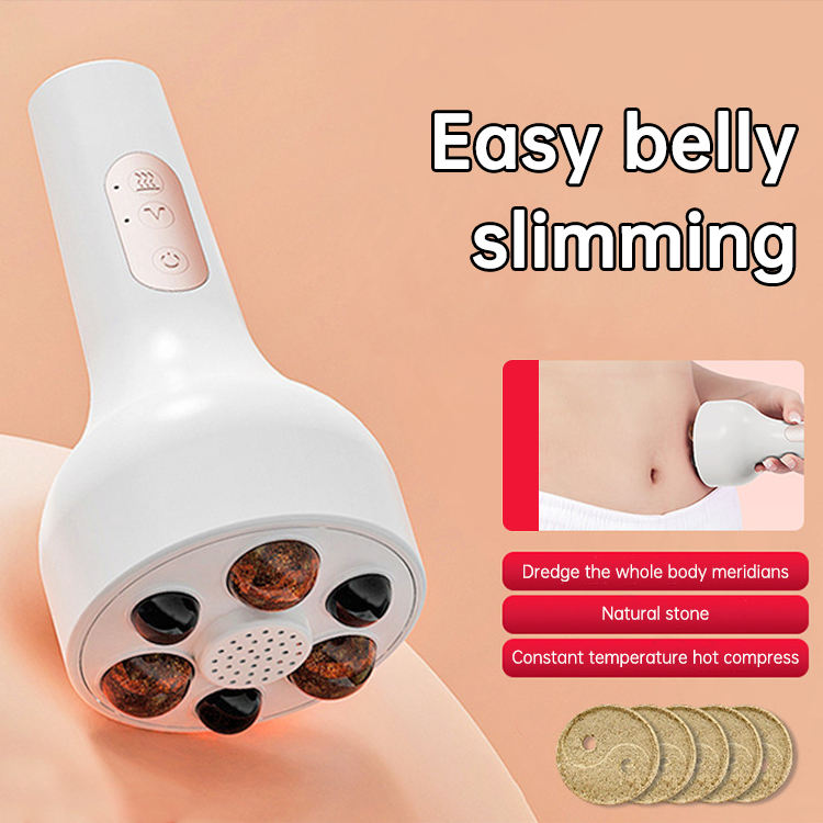 Heated Stone Belly Roller Massager for Daily Relief