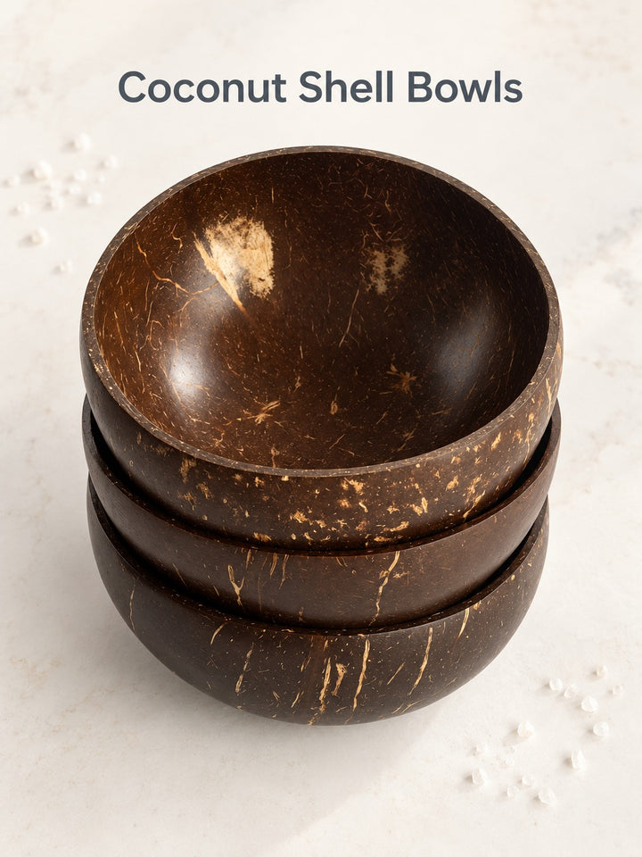 Handmade Coconut Shell Bowl: Plastic-Free Serveware