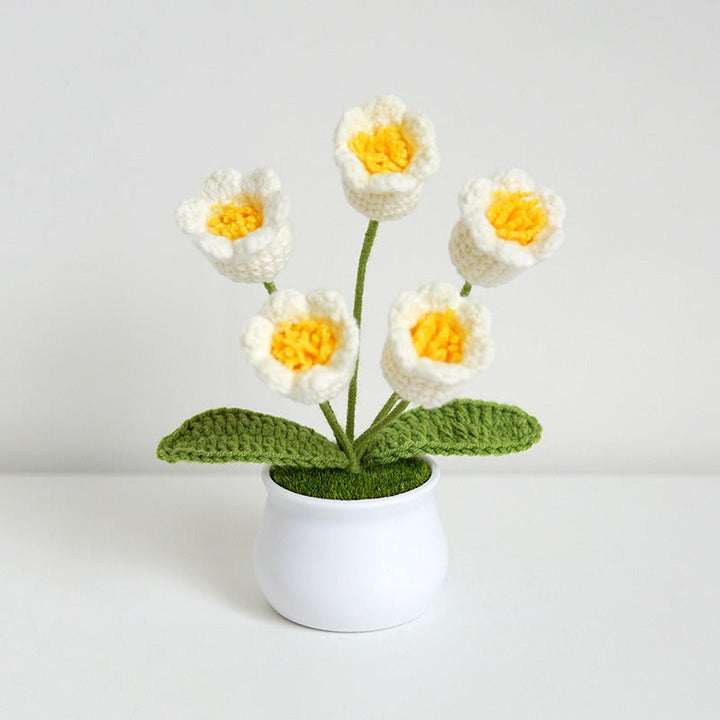 Crocheted Flower Pot Decor for Maintenance-Free Color