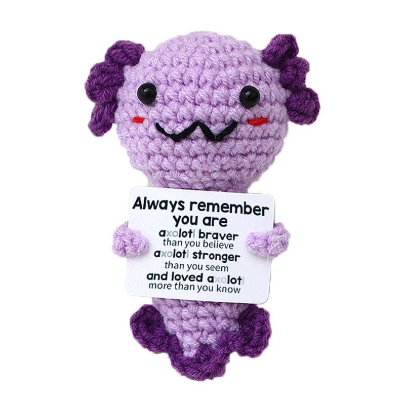 Handmade Knitted Gift Doll With Heartfelt Message