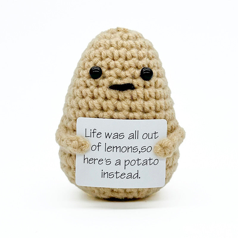 Handmade Knitted Gift Doll With Heartfelt Message