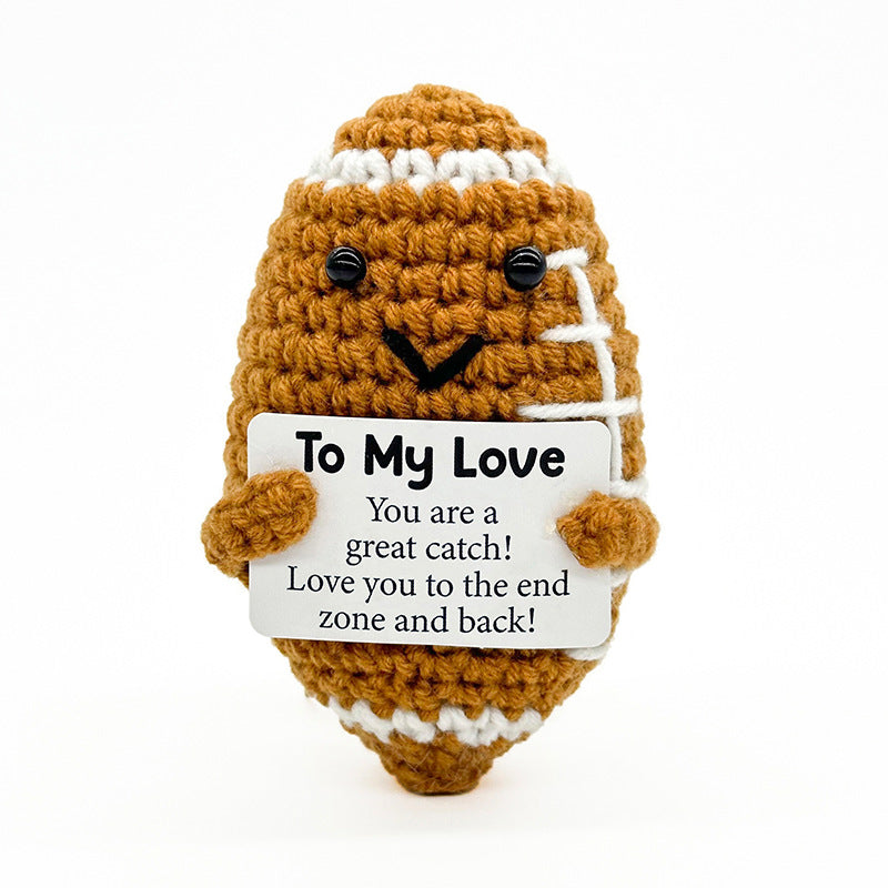 Handmade Knitted Gift Doll With Heartfelt Message