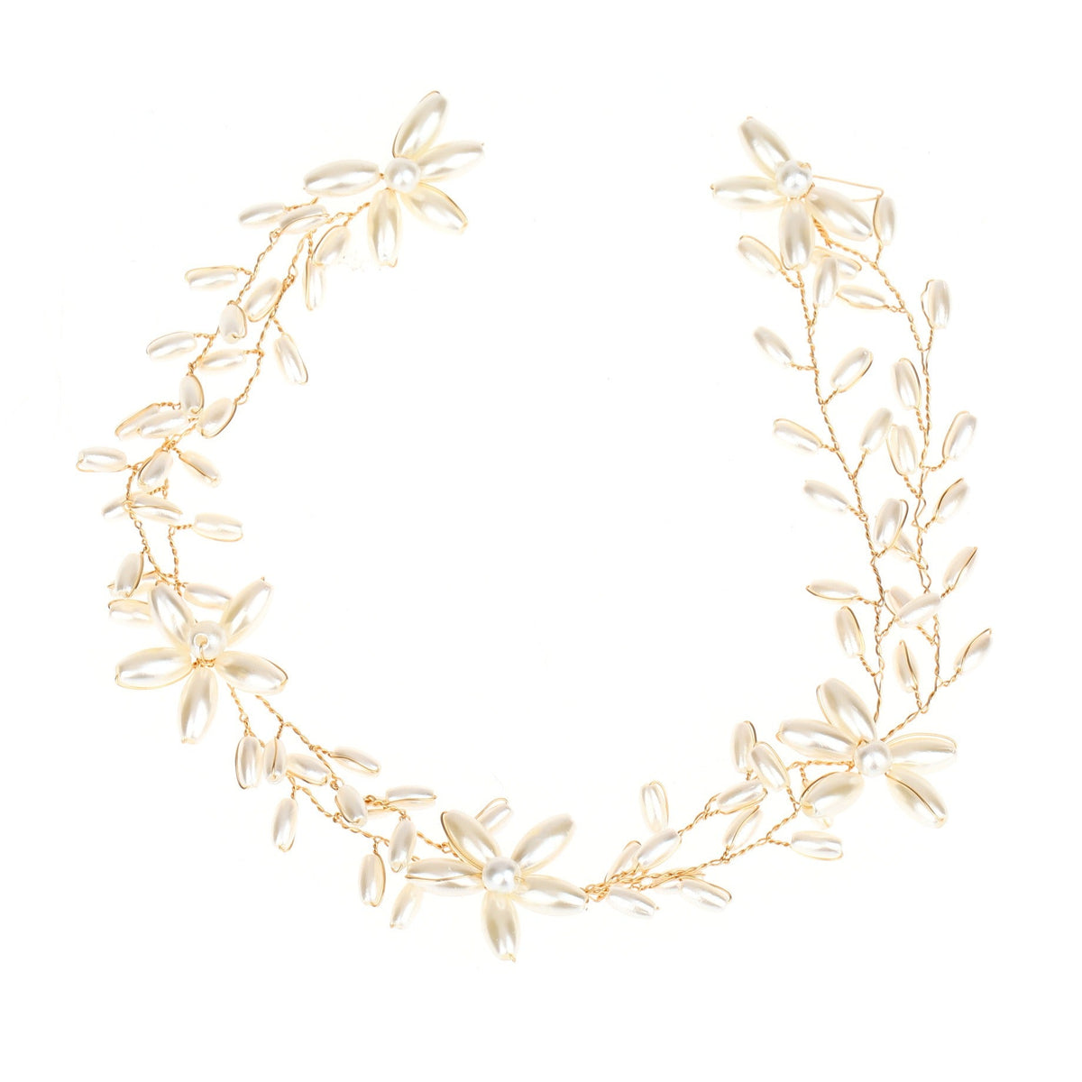 Handmade Pearl Bridal Hair Vine for Wedding Updo Styles