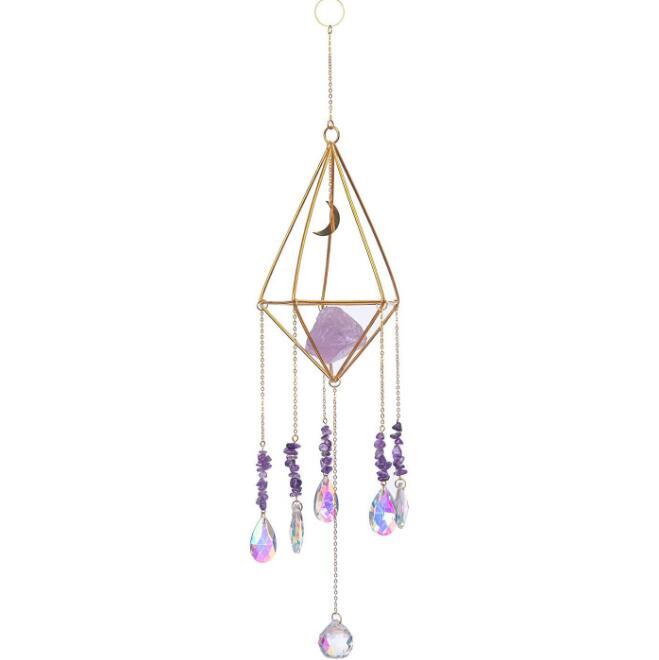 Rainbow Crystal Suncatcher for Colorful Window Light