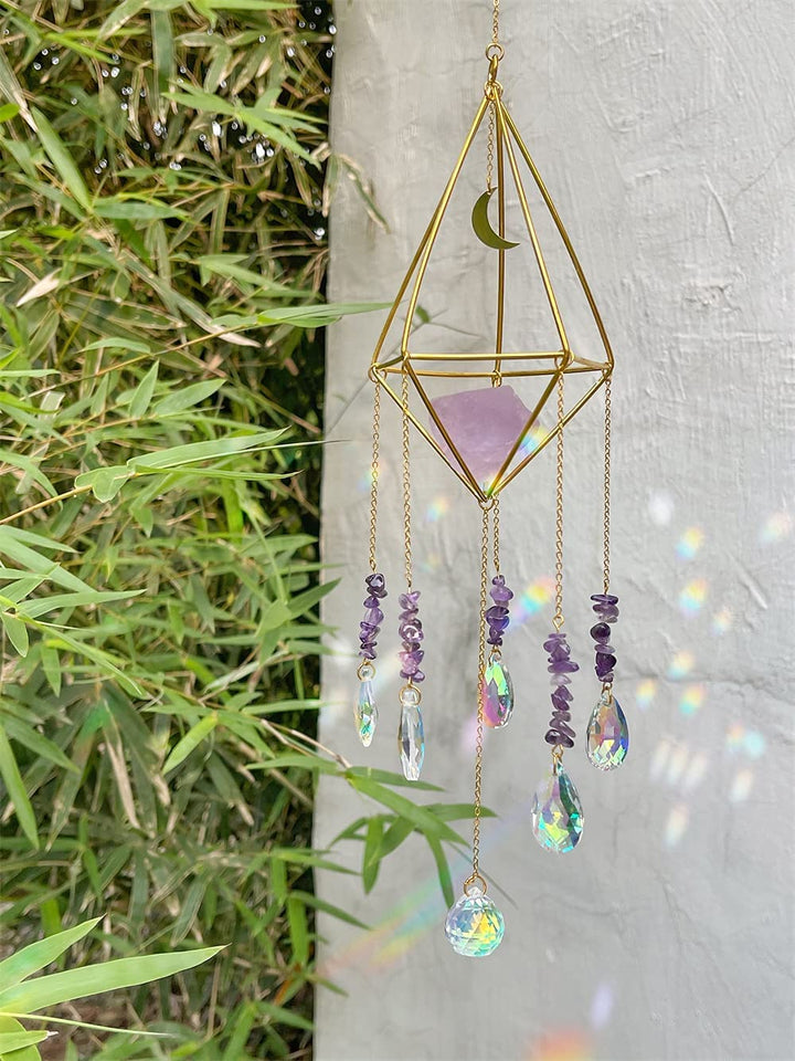 Rainbow Crystal Suncatcher for Colorful Window Light
