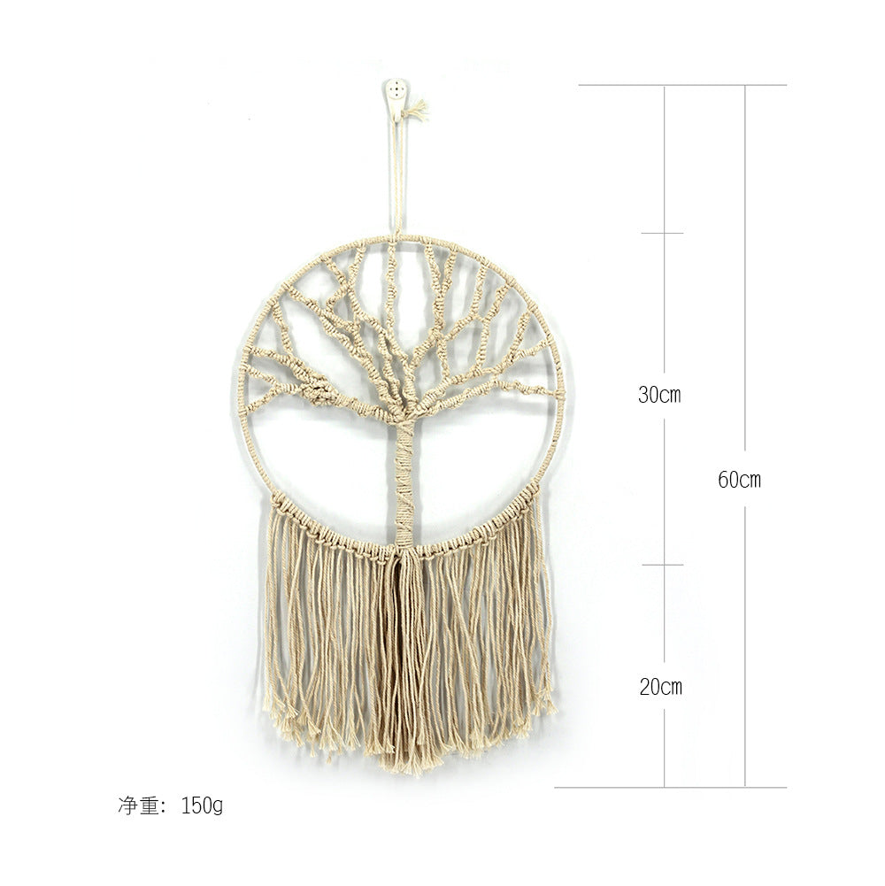 Handmade Tree of Life Wall Hanging for Boho Texture