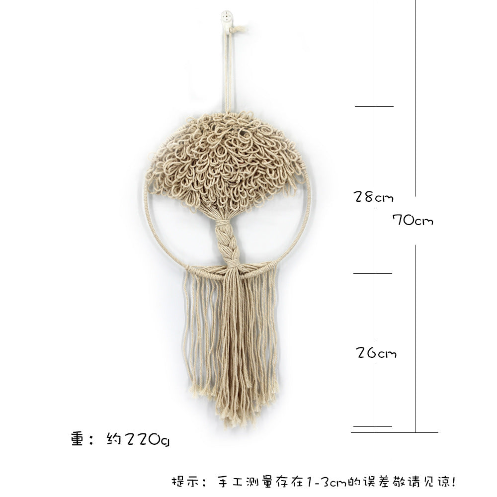 Handmade Tree of Life Wall Hanging for Boho Texture